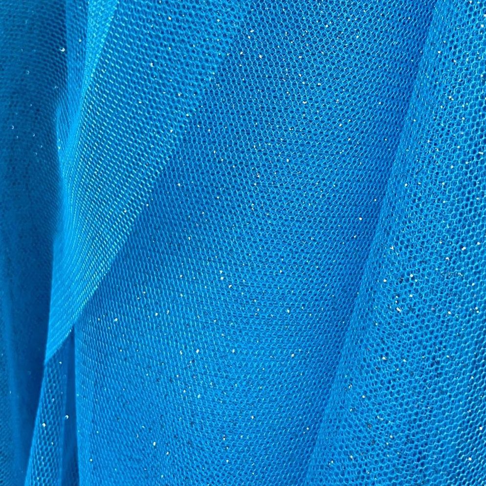 Tule com Glitter Azul Serenity